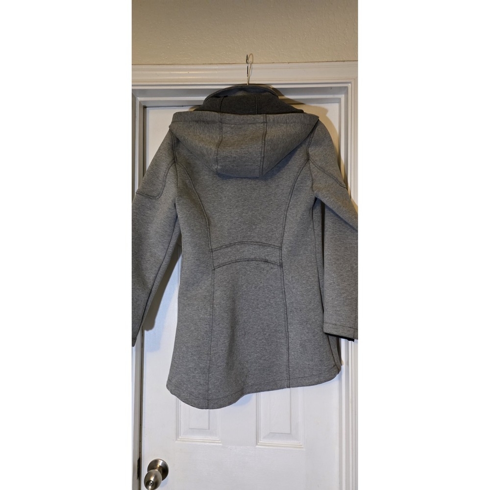 ANDREW MARC Women Grey Ribbed Coat Double Breasted Jacket Small - Picture 9 of 12